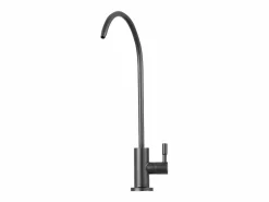 Outlet Grifo de Agua Potable SucceBuy sin Plomo en Acero Inoxidable, Grifo de Ósmosis Inversa con Válvula en Latón Macizo, Filtrado de Arco Alto, Giratorio 360° Negro