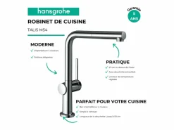 HANSGROHE Grifo de cocina con ducha Talis M54 270 cromo Gris claro