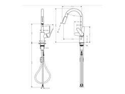 HANSGROHE Grifo de cocina con ducha Focus M41 240 2 chorros aspecto acero inoxidable