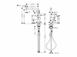 HANSGROHE Grifo de cocina con ducha Talis M54 270 mate