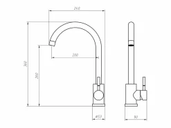 New Grifo de cocina de acero inoxidable - - ROMILY Grifo De Cocina