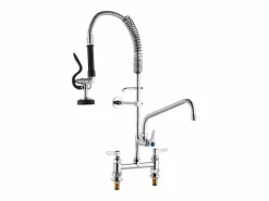 Grifo de Cocina, SucceBuy Grifo de Fregadero de Cocina Comercial con Rociador de Prelavado, 66 cm de Altura Grifo De Cocina