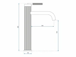 Sale Rea Grifo De Lavabo Argon High Brush Copper Cobrizo