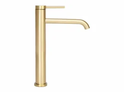 Outlet Rea Grifo De Lavabo Js-B311-1Bg Clif High Brush Gold Dorado
