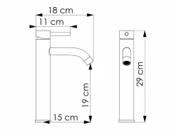 Sale Valaz Grifo lavabo alto SLIGO envejecido Dorado