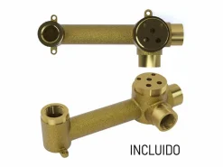 Outlet Valaz Grifo lavabo empotrado monomando PRAGA cepillado Dorado