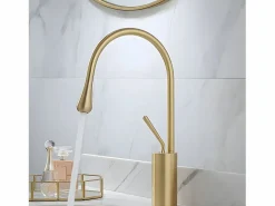 Best Grifo lavabo giratorio monomando CALGARY 38 oro cepillado Grifo