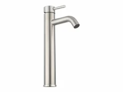 Grifo mezclador redondeado de acero inoxidable, acabado en níquel cepillado, Ancho 5.1 x Alt. 29,6 x Prof. 16.3 cm, SALAVAN Grifo