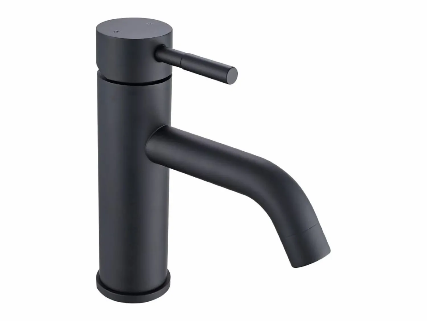 Shower & Design Grifo mezclador redondo de acero inoxidable cepillado, mate, An. 5,1 x Alt. 17 x Pr 16,3 cm, SALAVAN