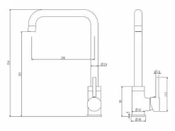 Clearance Grifo Monomando Cocina Kiloo Oro Rosa PVD, Cartucho Cerámico Ø35 mm, Caño Móvil, Ahorro de Agua Grifo De Cocina