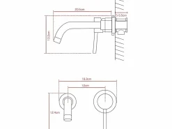 Discount MIRLO Grifo monomando lavabo empotrado BRAMPTON cromado Plateado