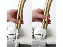 Outlet Rea Grifo Para Cocina Eco Fresh Brush Gold Dorado