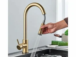 New Rea Grifo Para Cocina Fresh Gold Dorado