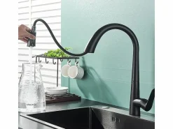 Hot Rea Grifo Para Cocina Js-K087B Ross Black Negro