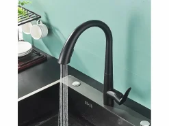 Hot Rea Grifo Para Cocina Js-K087B Ross Black Negro