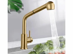 Rea Grifo Para Cocina Troy Brush Gold