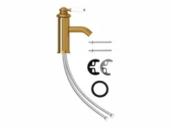 New Grifo para lavabo de baño grifo monomando para baño grifo para baño interior 18 cm dorado 02_0003517 Grifo