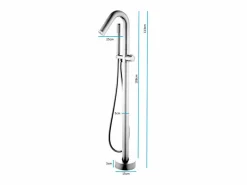 New Grifo sobre SUELO monomando para bañera/ducha PILOS cromado Grifo