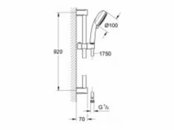 Hot GROHE - Conjunto de ducha Tempesta Cosmopolitan 100 Gris claro