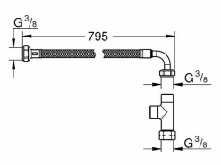 Hot GROHE Pack Flexible y T para tapa de inodoro Negro