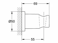Discount Soporte de pared para teleducha Rainshower Hard Graphite Brushed Alcachofa De Ducha, Cabezal