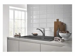 Clearance GROHE Start grifo de cocina caño bajo 2021 cromo Gris claro