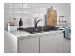 Clearance GROHE Start grifo de cocina caño bajo 2021 cromo Gris claro