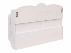 New Garden Furniture Gryfel Perchero de pared de madera 50x10x34 cm Blanco