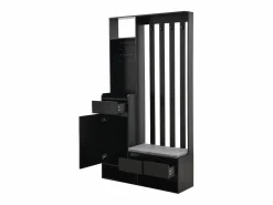 Merax Guardarropa con 3 cajones, 1 puerta y zapatero - 100 x 35 x 180 cm - MDF -
