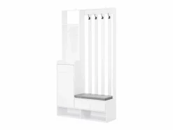 Clearance Guardarropa con 3 cajones, 1 puerta y zapatero - 100 x 35 x 180 cm - MDF - Armario De Entrada