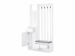 Clearance Guardarropa con 3 cajones, 1 puerta y zapatero - 100 x 35 x 180 cm - MDF - Armario De Entrada