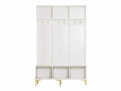 Online Guardarropa con banco, 3 puertas y perchero - 120 x 23,5 x 191,5 - Tablero de partículas - Color Armario De Entrada