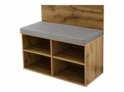 Outlet ModernLuxe Guardarropa con perchero y zapatero - estantes regulables - Natural Color natural claro