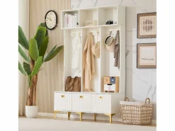 ModernLuxe Guardarropa de entrada moderno - con perchero y zapatero -