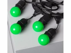 Ledkia Guirnalda Exterior con Bombillas LED E27 5.5m IP65 Negro Verde