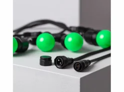 Ledkia Guirnalda Exterior con Bombillas LED E27 5.5m IP65 Negro Verde