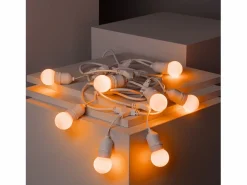 Ledkia Guirnalda Exterior con Bombillas LED E27 5.5m IP65 Blanco Naranja