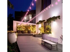 New Guirnalda Exterior con Bombillas LED E27 5.5m IP65 Blanco Rosa Guirnalda Luminosa