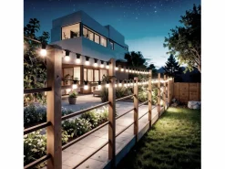 Ledkia Guirnalda Exterior con Bombillas LED B22 Filamento A60 10m IP44 4000K Blanco Neutro