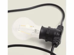 Best Ledkia Guirnalda Exterior con Bombillas LED B22 Filamento G95 5m IP44 4000K Blanco Neutro Negro