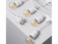 Guirnalda Exterior con Bombillas LED E27 Filamento 5.5m IP65 2700K Cálido Guirnalda Luminosa