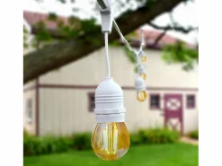 Guirnalda Exterior con Bombillas LED E27 Filamento 5.5m IP65 2700K Cálido Guirnalda Luminosa