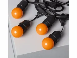 Clearance Guirnalda Exterior con Bombillas LED E27 5.5m IP65 Negro Naranja Guirnalda Luminosa