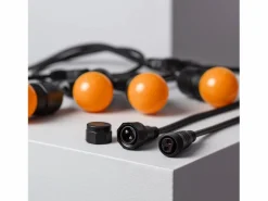 Clearance Guirnalda Exterior con Bombillas LED E27 5.5m IP65 Negro Naranja Guirnalda Luminosa