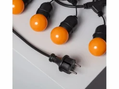 Clearance Guirnalda Exterior con Bombillas LED E27 5.5m IP65 Negro Naranja Guirnalda Luminosa