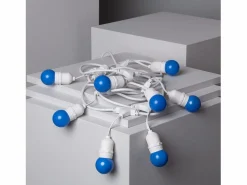 Discount Guirnalda Exterior con Bombillas LED E27 5.5m IP65 Blanco Azul Guirnalda Luminosa