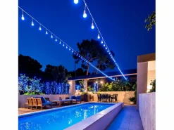 Discount Guirnalda Exterior con Bombillas LED E27 5.5m IP65 Blanco Azul Guirnalda Luminosa