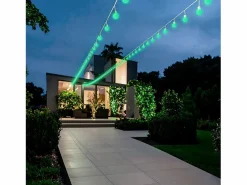 Hot Guirnalda Exterior con Bombillas LED E27 5.5m IP65 Blanco Verde Guirnalda Luminosa