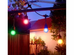 Ledkia Guirnalda Exterior con Bombillas LED E27 5.5m IP65 Negro Rojo Multicolor