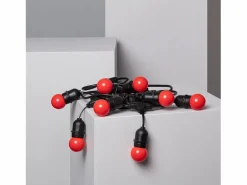 Ledkia Guirnalda Exterior con Bombillas LED E27 5.5m IP65 Negro Rojo Multicolor